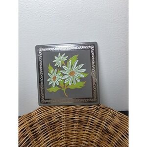 Georges Briard Enamel Tile. Vintage Enamel Tile. MCM VINTAGE TILE